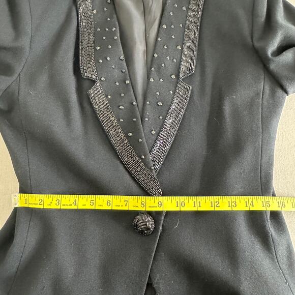 Vintage‎ Nolan Miller Wool bead and sequine dress blazer - Picture 13 of 15